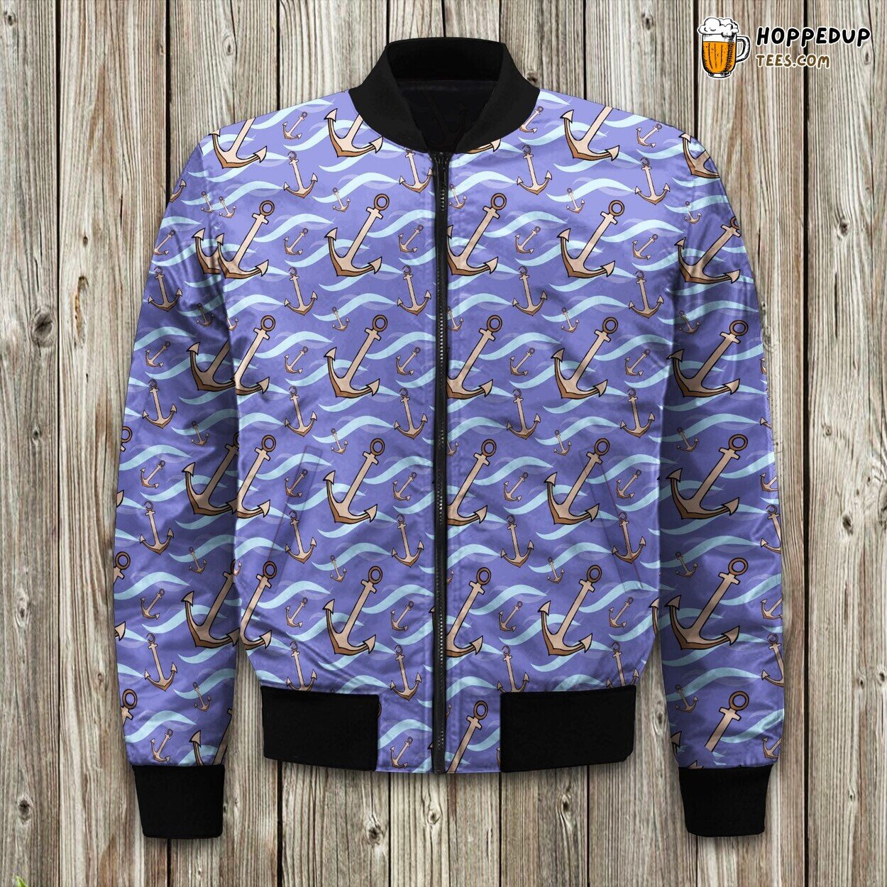 Anchor Small Wave Bomber Jacket