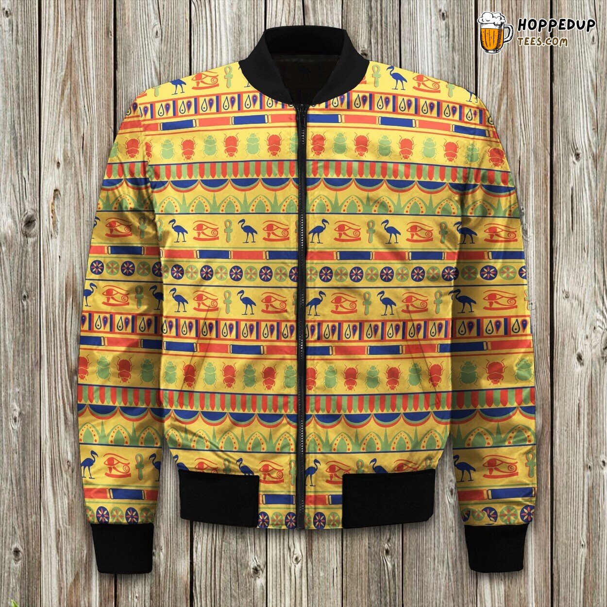 Ancient Egypt Flamingo Eyes Bomber Jacket