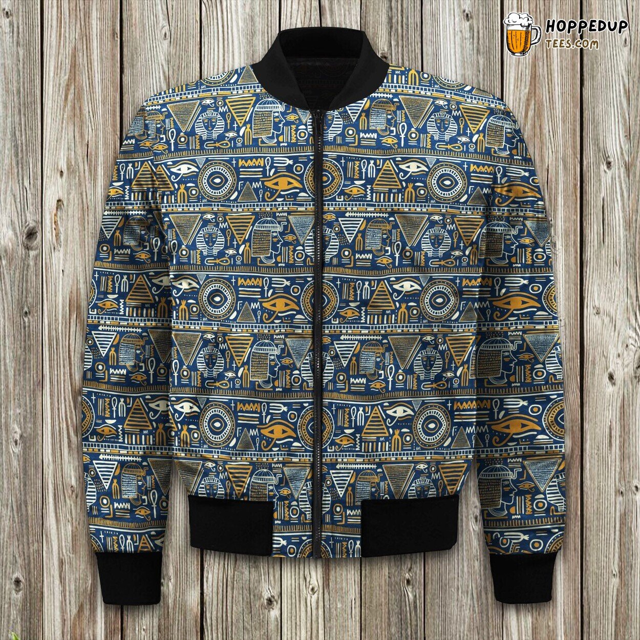 Ancient Egypt God Pattern Bomber Jacket
