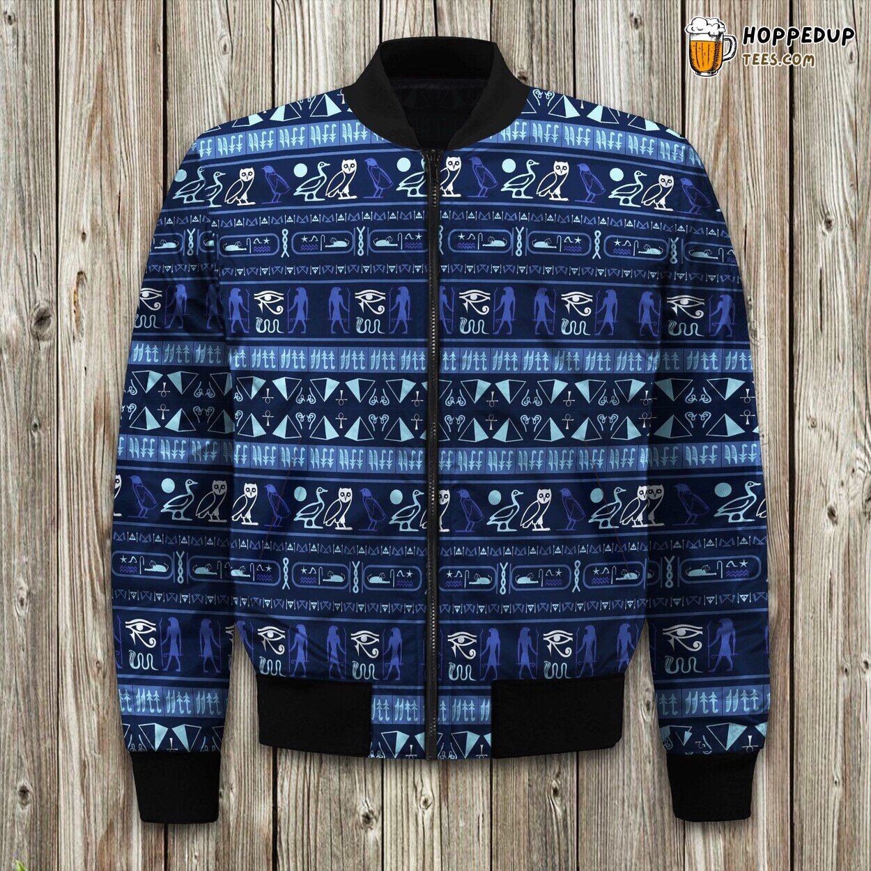 Ancient Egypt Guard Owl Bomber Jacket