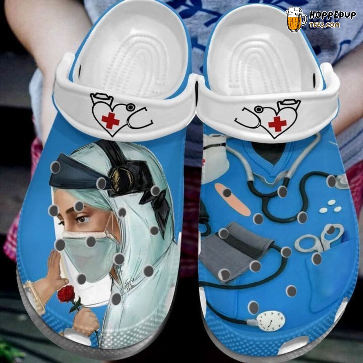 Angel Nurse Proud Theme Clog Shoes Birthday Gift Women Men Unique