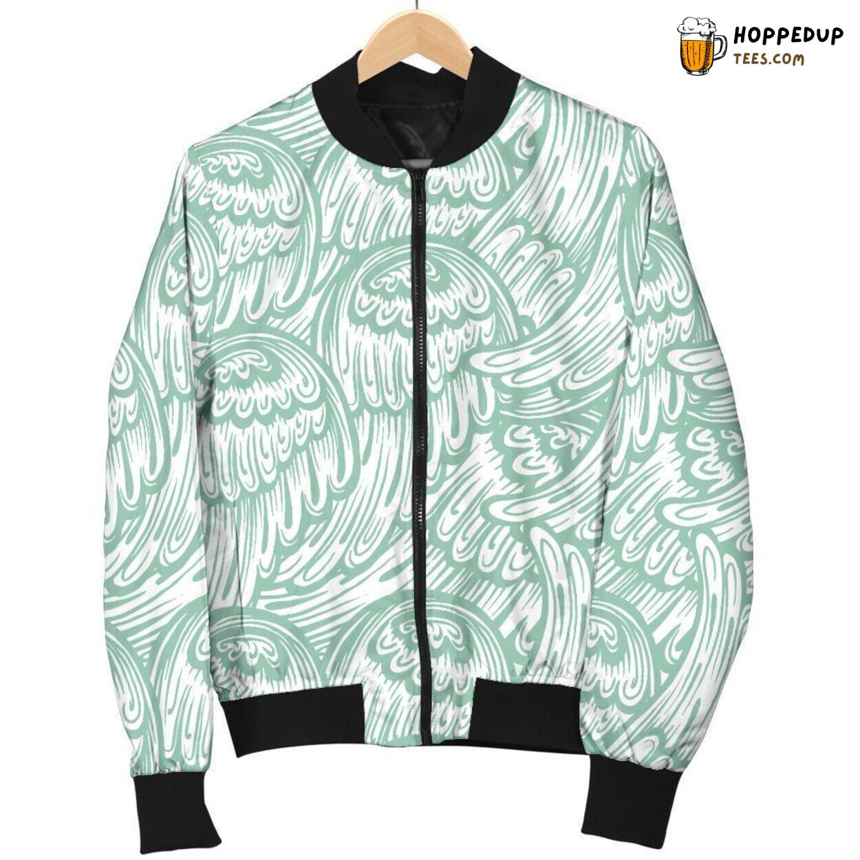 Angel Wing Pattern Print Design Men’s Unique Stylish Bomber Jacket