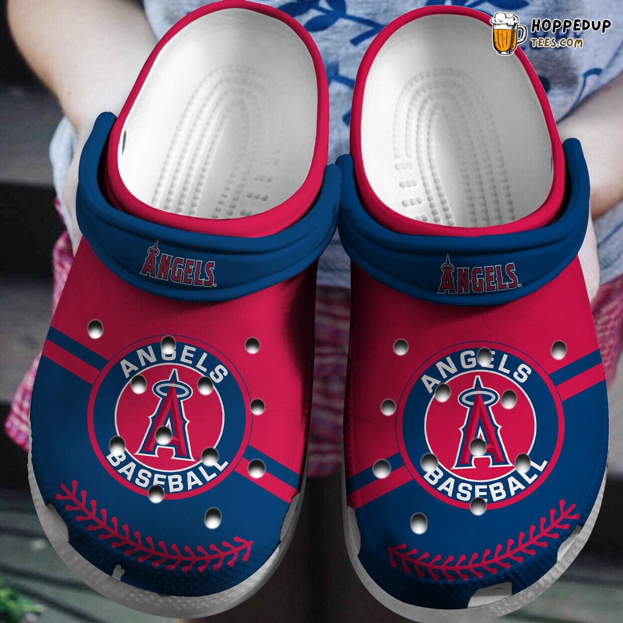 Angels Baseball Themed Comfortable Unique Stylish Design Clog Shoes
