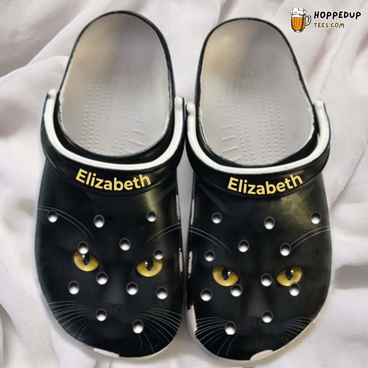 Angry Black Cat Personalized Theme Shoes Clogs Gifts Daughter Unique Design