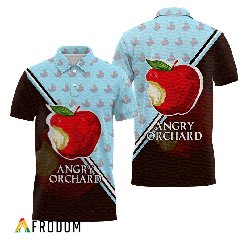 Angry Orchard Brown And Blue Diagonal Polo Shirt HU