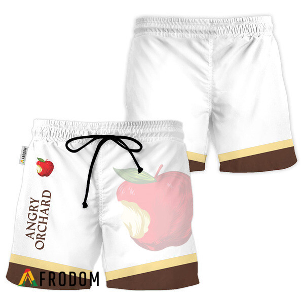 Angry Orchard Plain White Hawaii Swim Trunks HU Angry Orchard Plain White Hawaii Swim Trunks HU