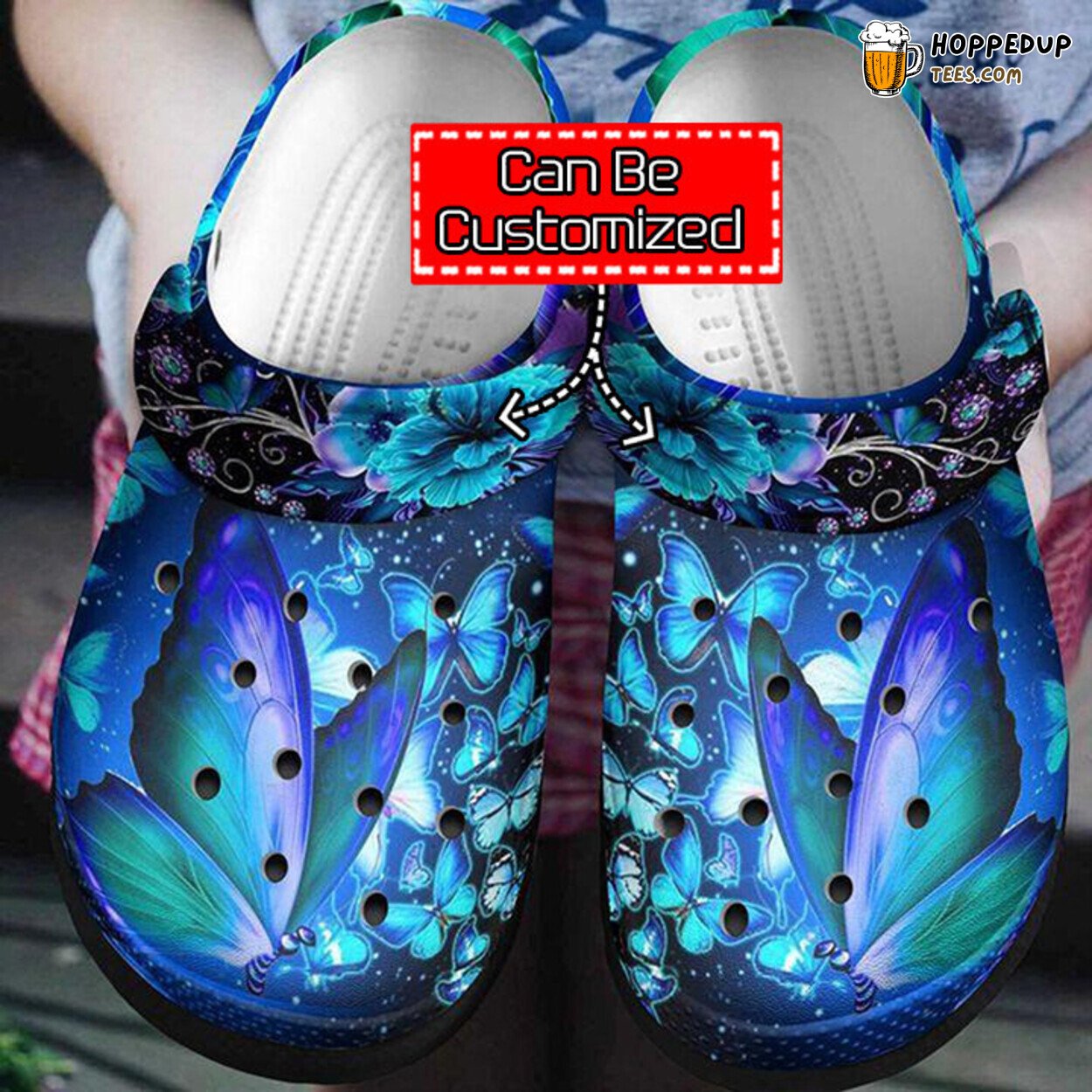 Animal Butterfly Design Comfortable Clog Shoes for Nature Enthusiasts
