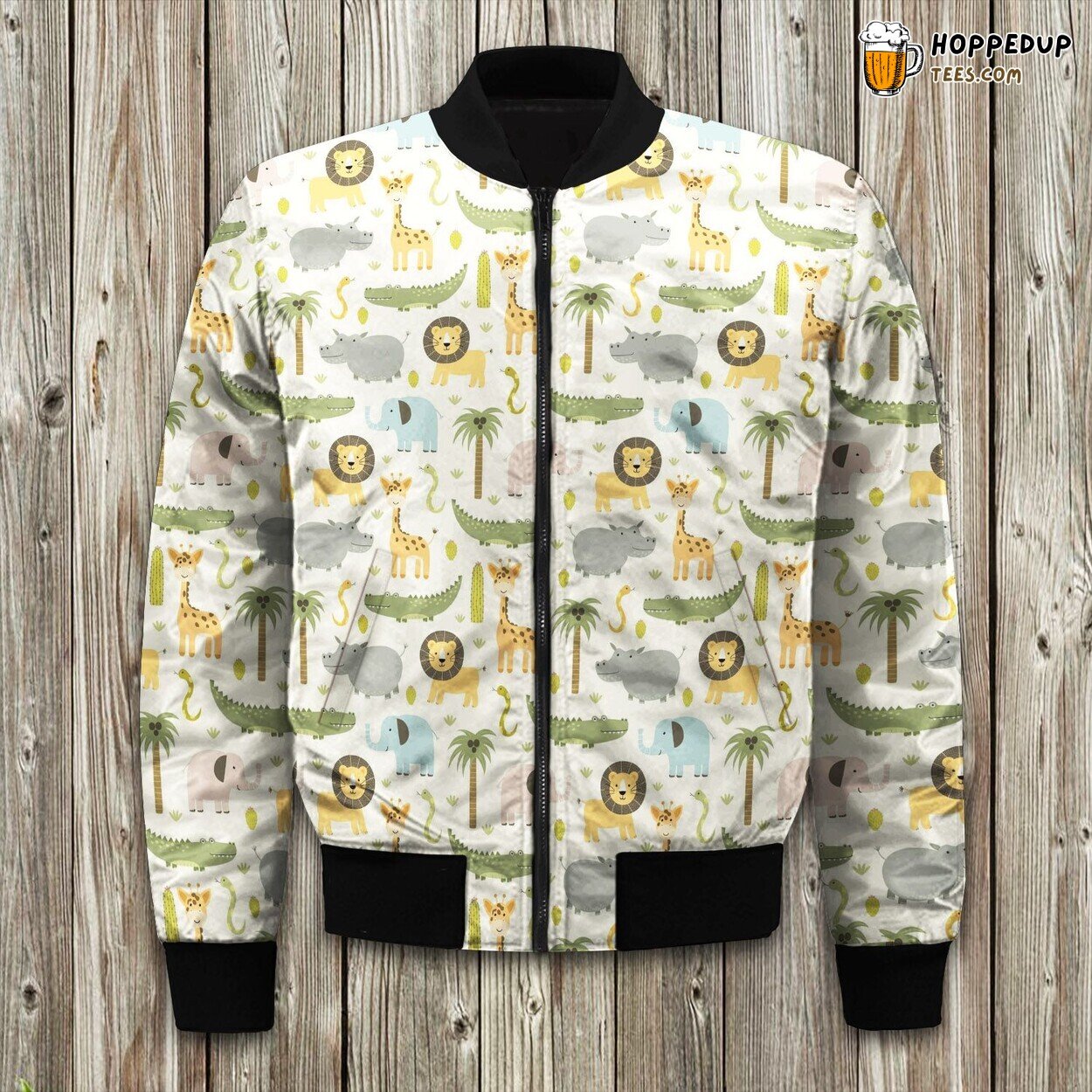 Animal Chibi Wildlife Happy Bomber Jacket