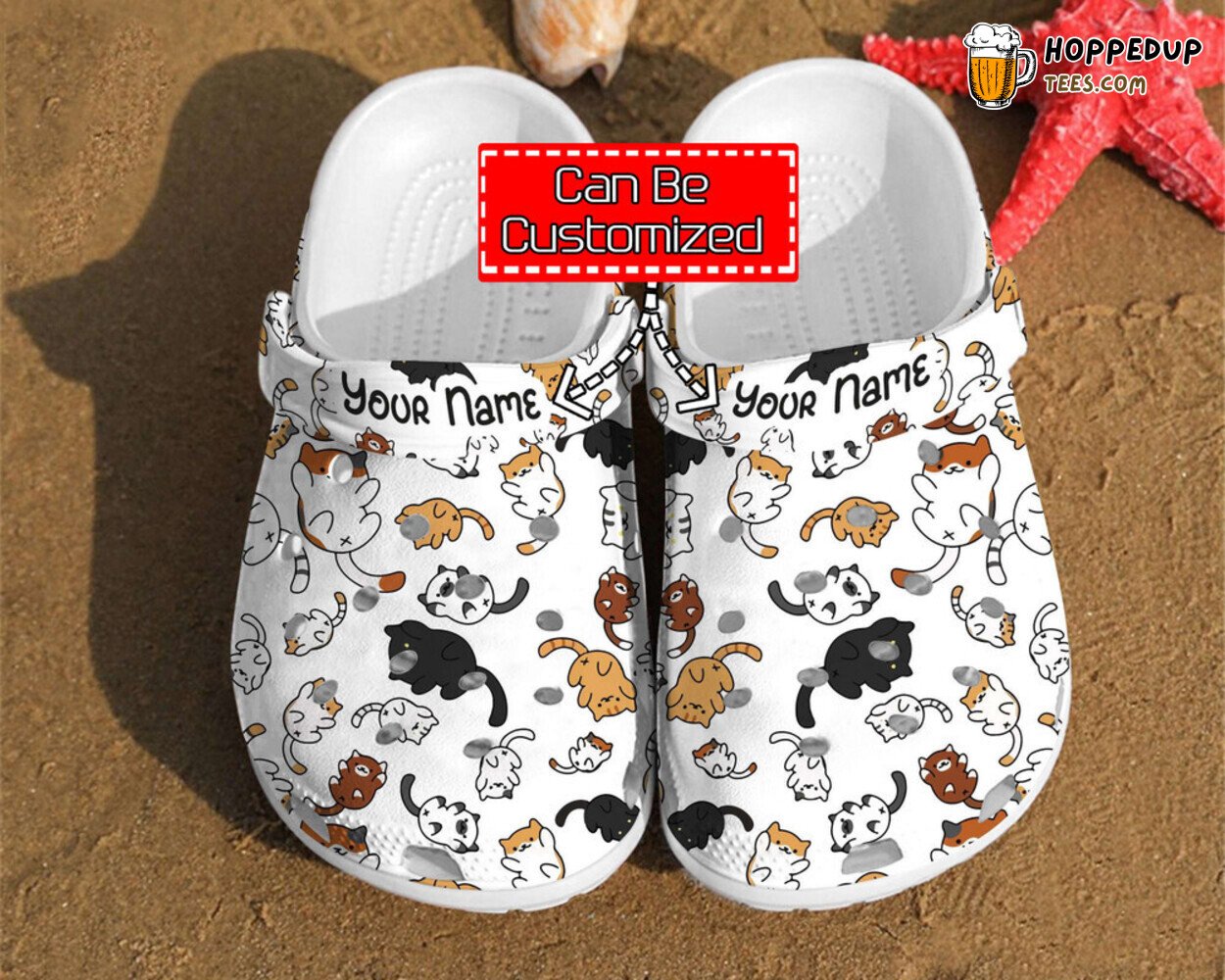 Animal Personalized Cat Pattern Summer Comfortable Clog Shoes for Cat Fans