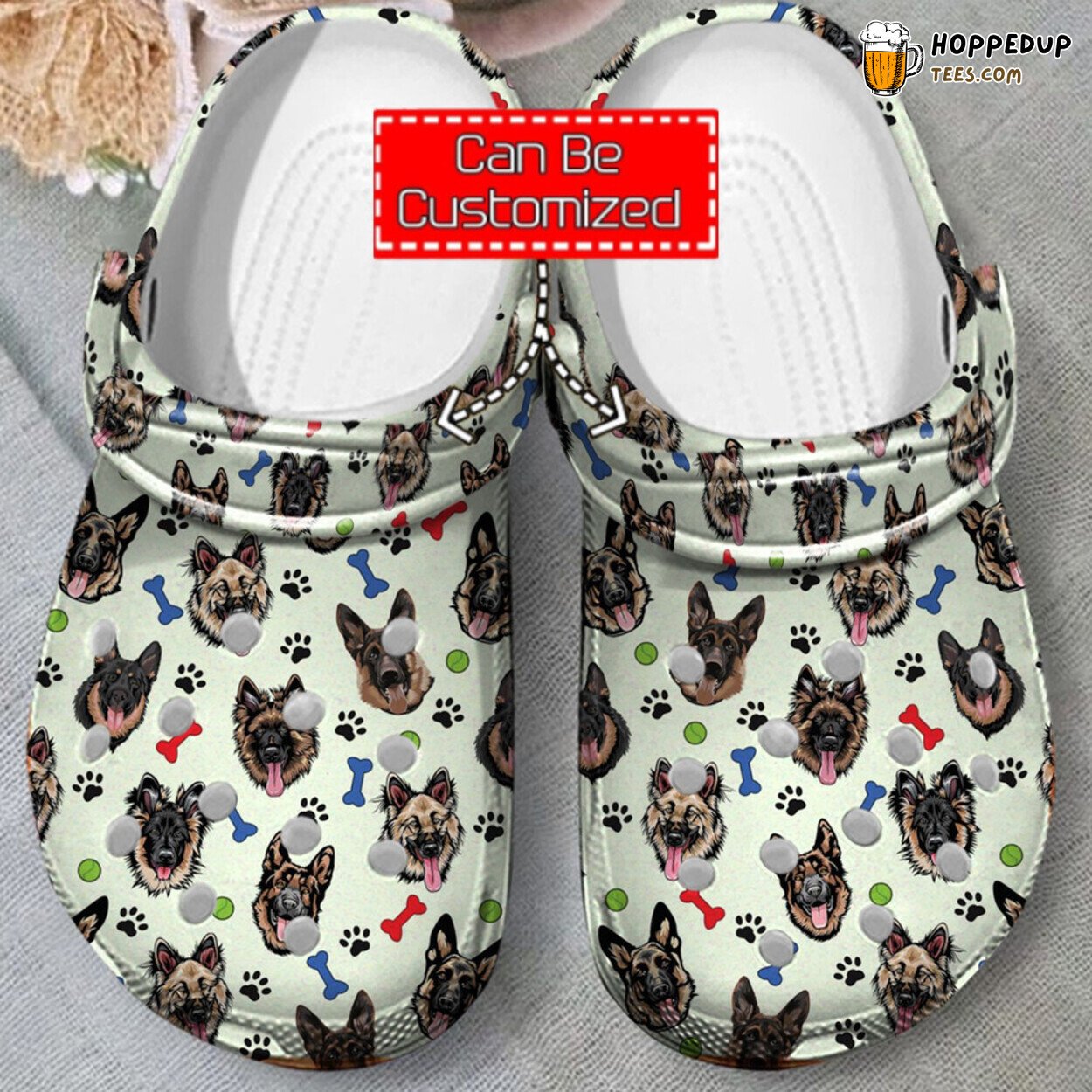 Animal Print German Shepherds Pattern Comfortable Clog Shoes for Dog Lovers