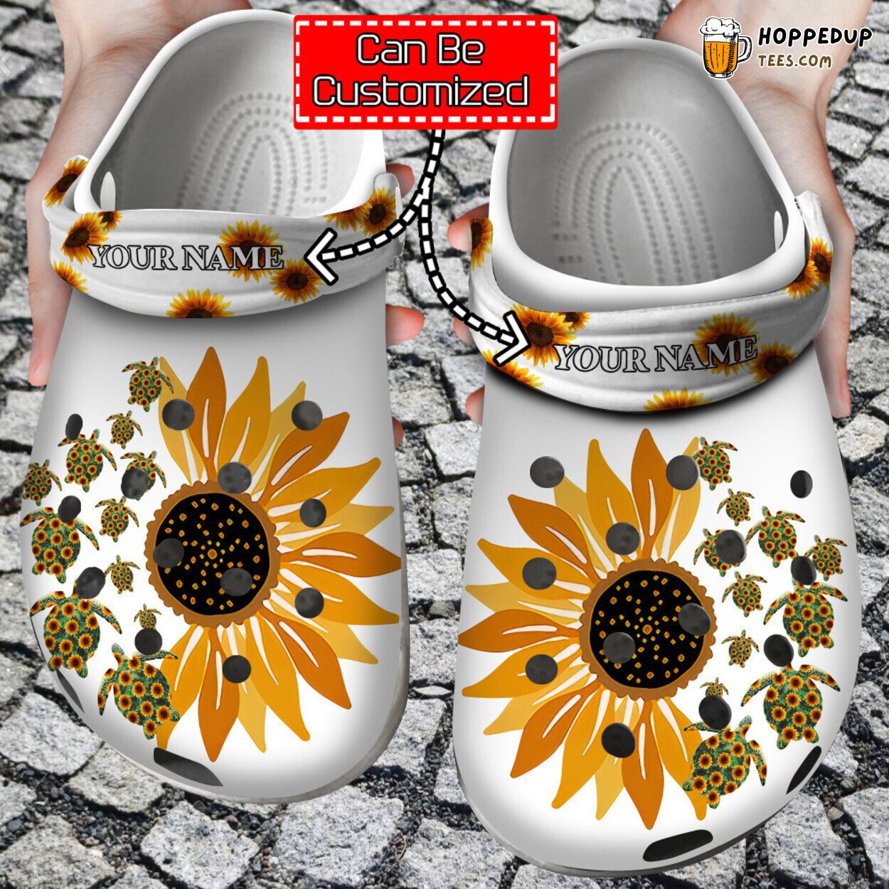 Animal Print Turtle Sunflower Theme Comfortable Clogs Nature Inspired