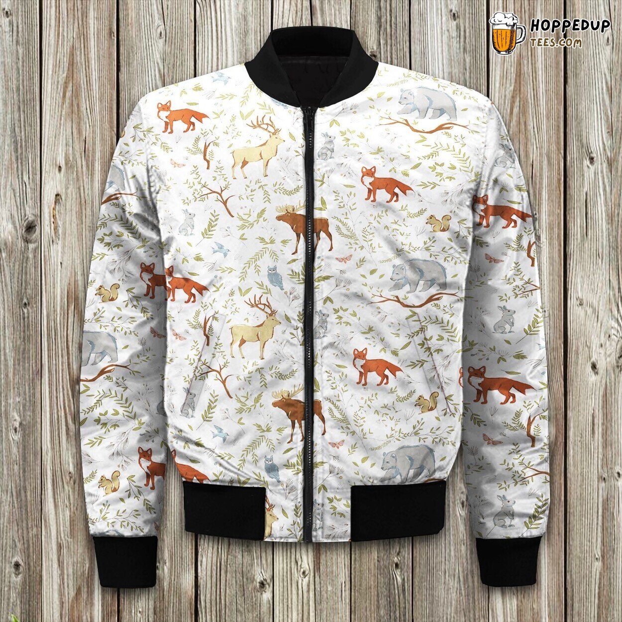Animals Woodland Unique Bomber Jacket Design Winter Elite Warm Fit