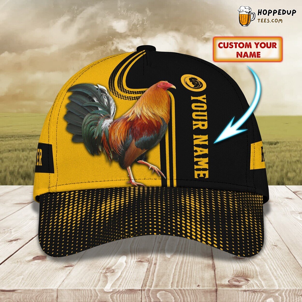 Another Rooster Design 3D Classic Cap Personalized Unique Name Style