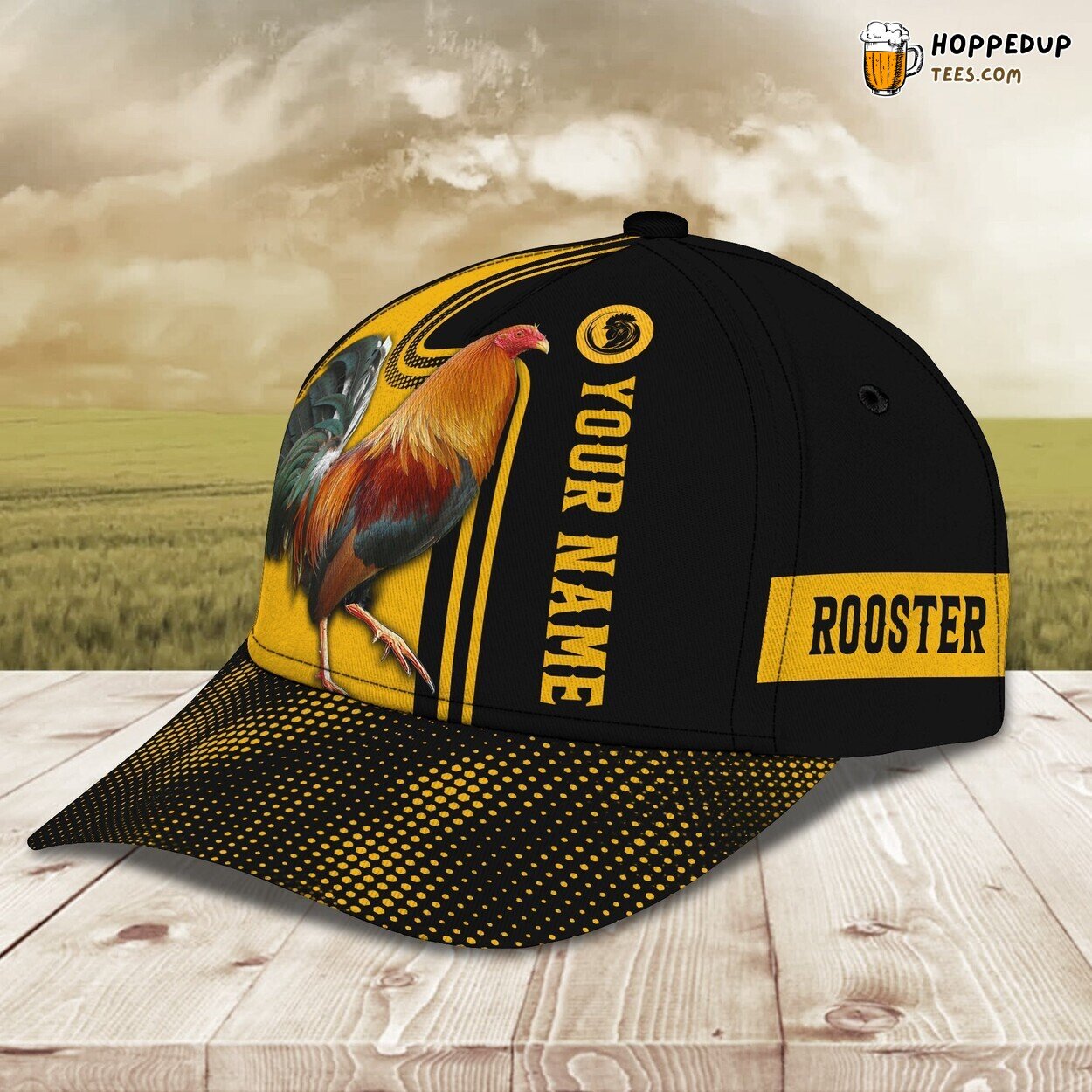 Another Rooster Design 3D Classic Cap Personalized Unique Name Style