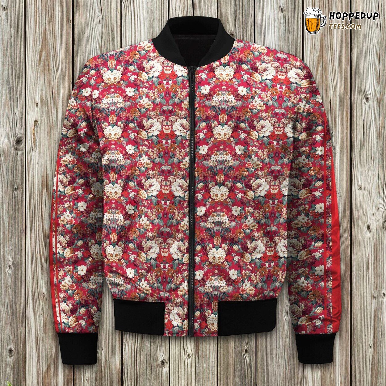 Antique Vintage Wildflower Bomber Jacket