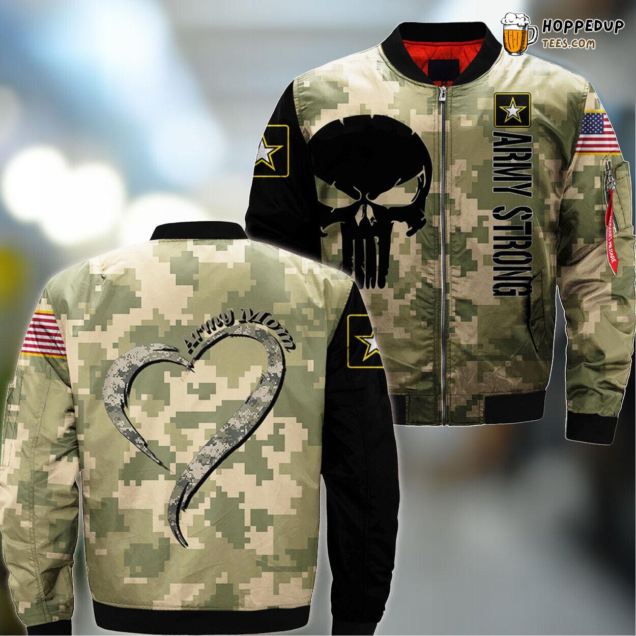 Apartments Rent Arlington VA Proud Army Mom Camouflage Bomber Jacket Unique
