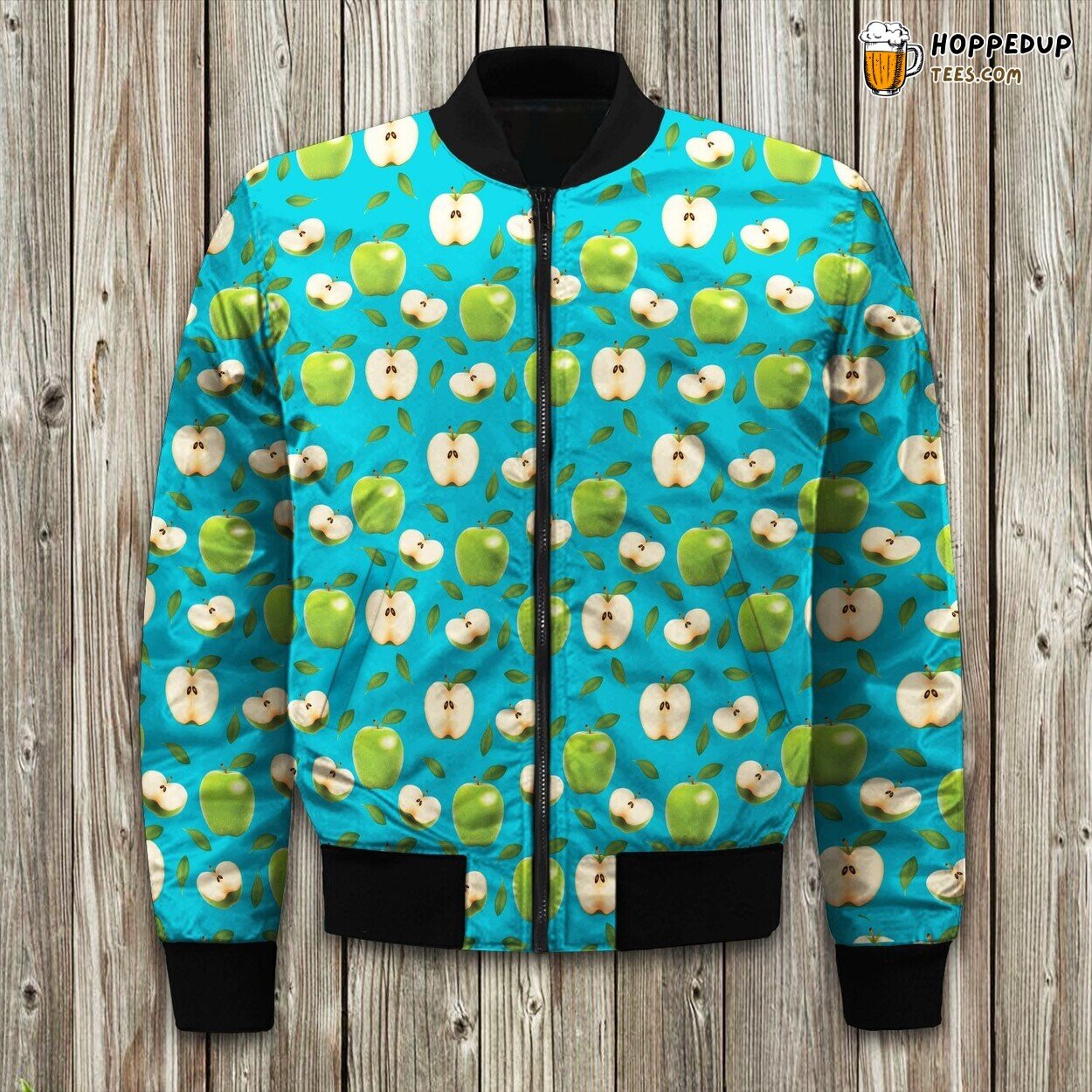 Apple Green Fruit Bomber Jacket