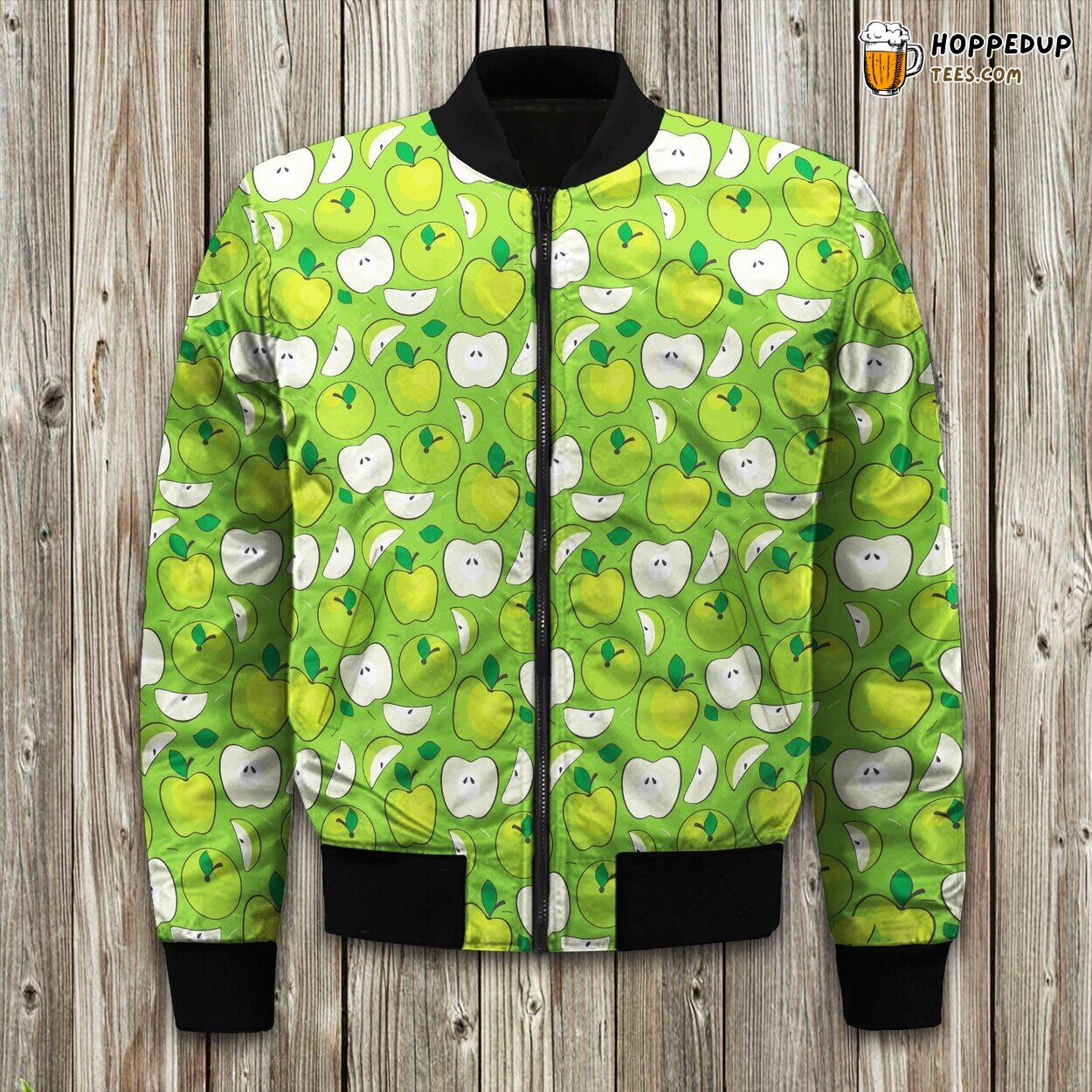 Apple Half Green Bomber Jacket