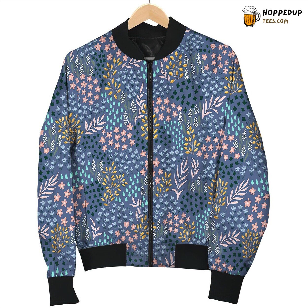 April Showers Ditsy Flowers Bomber Jacket