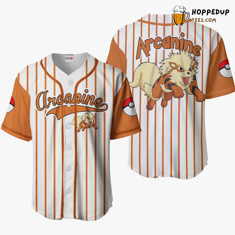 Arcanine Unique Edition Baseball Jersey Collection Distinctive Design Style Arcanine Unique Edition Baseball Jersey Collection Distinctive Design Style