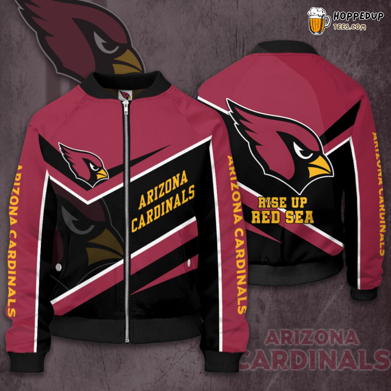Arizona Cardinals AC Distinctive Design Bomber Jacket Premium