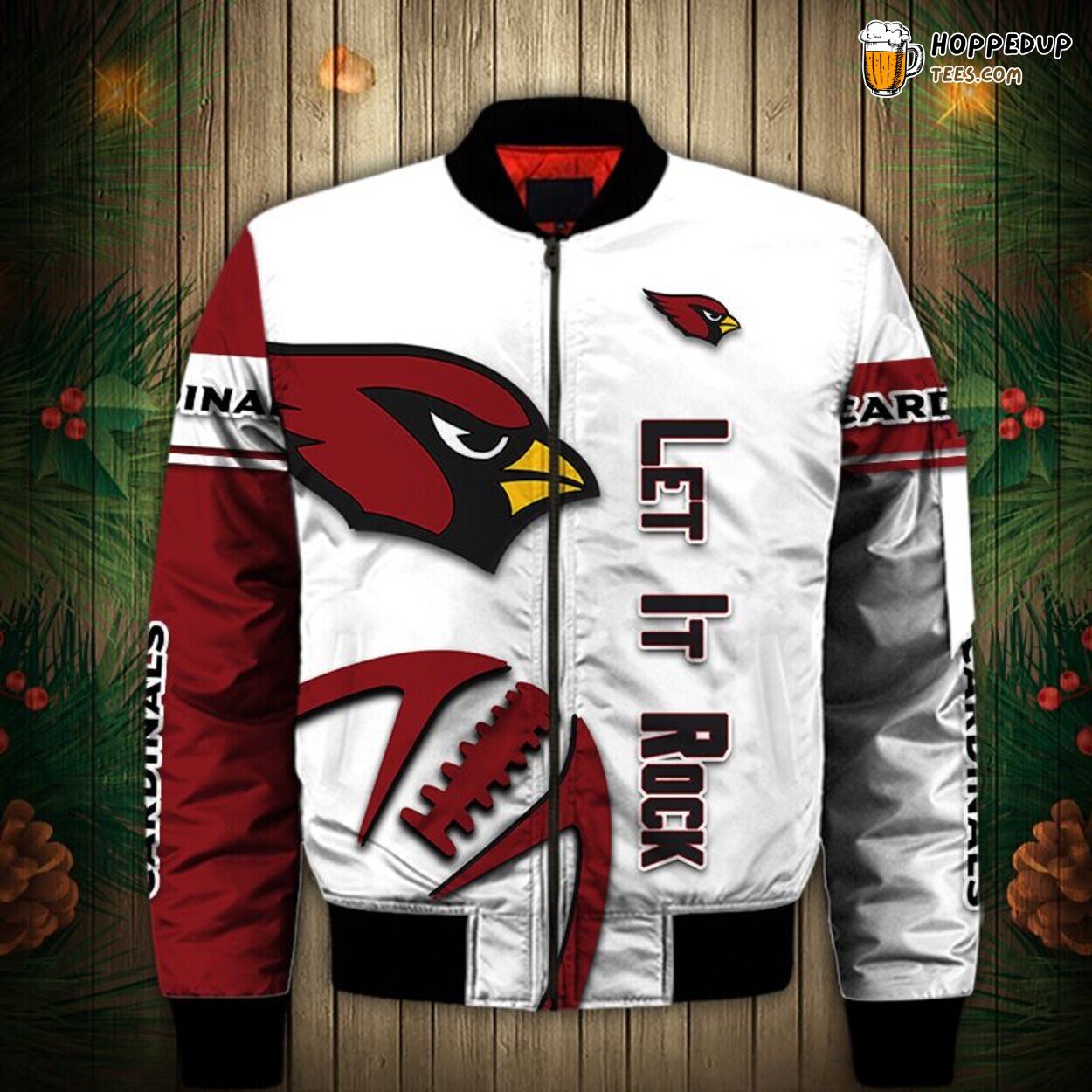 Arizona Cardinals Fans Gift Bomber Jacket Graphic Balls Design