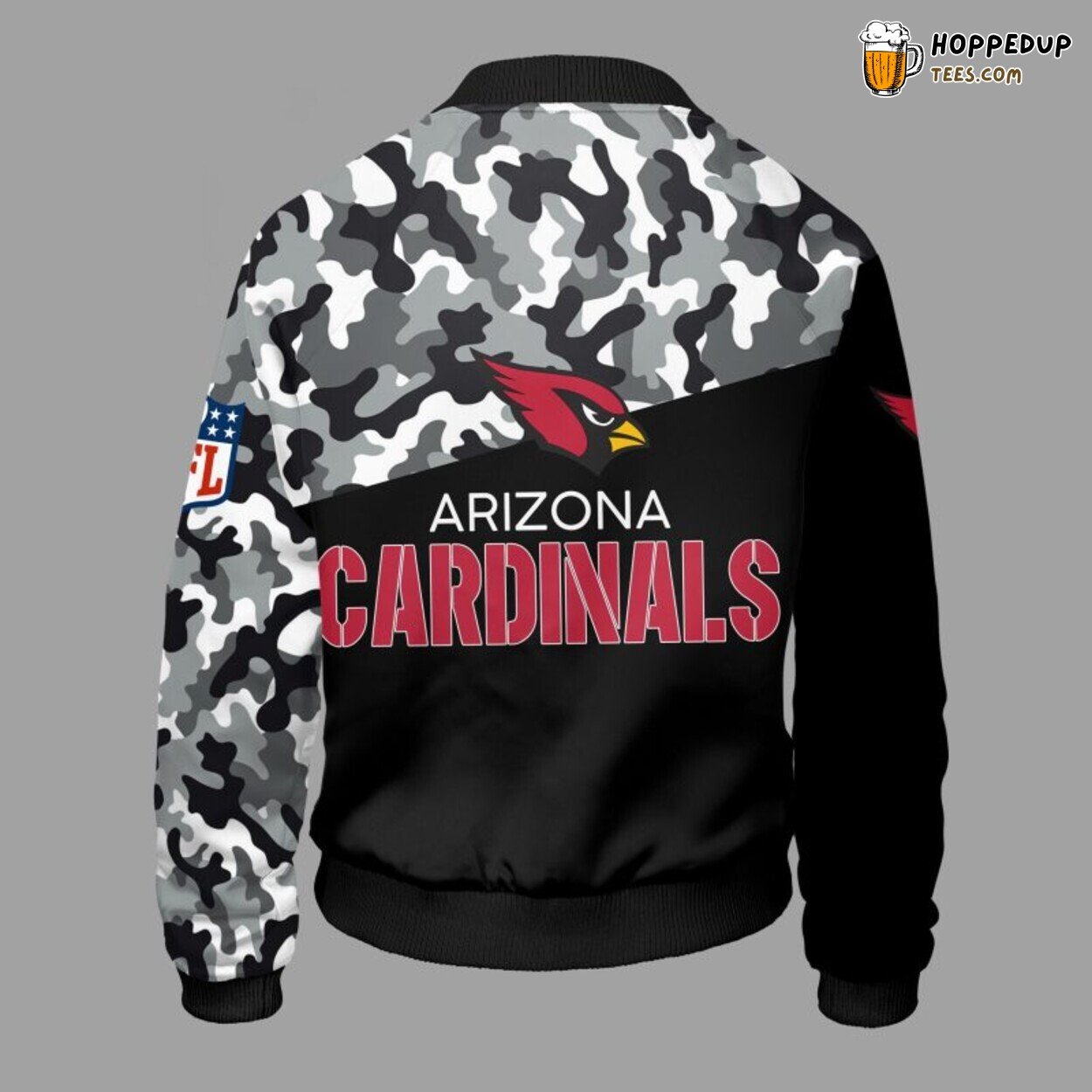 Arizona Cardinals NFL Camouflage Red Bomber Jacket Distinct