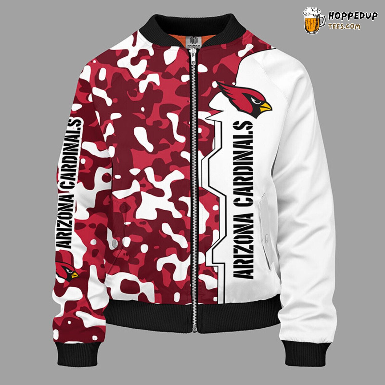 Arizona Cardinals NFL Camouflage Red Bomber Jacket Unique Design Look Arizona Cardinals NFL Camouflage Red Bomber Jacket Unique Design Look