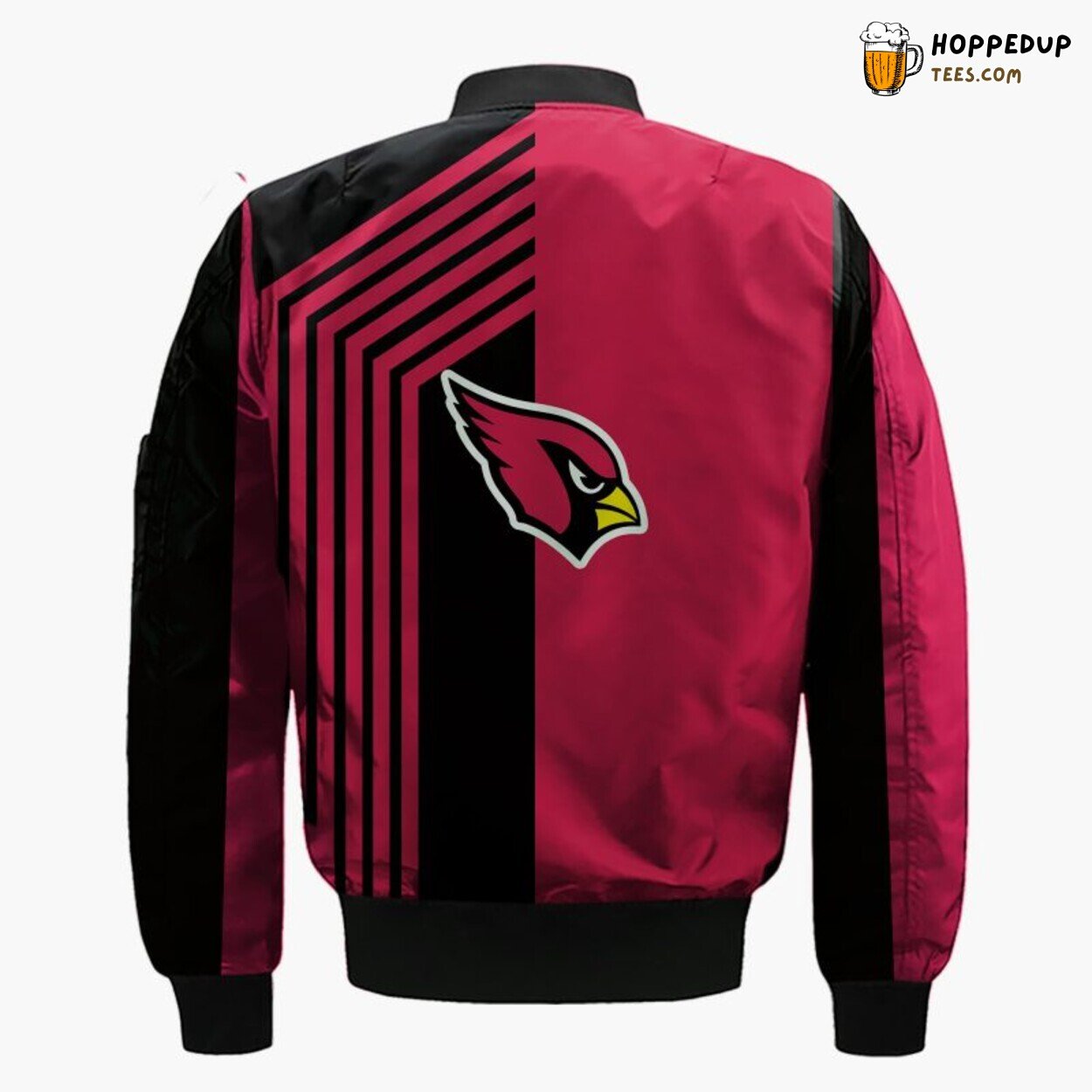 Arizona Cardinals NFL Distinct Skull Red Bomber Jacket Theme