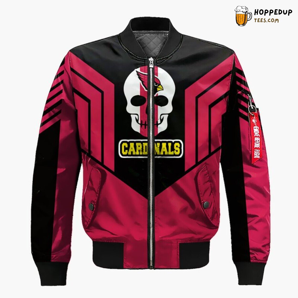 Arizona Cardinals NFL Distinct Skull Red Bomber Jacket Theme Arizona Cardinals NFL Distinct Skull Red Bomber Jacket Theme