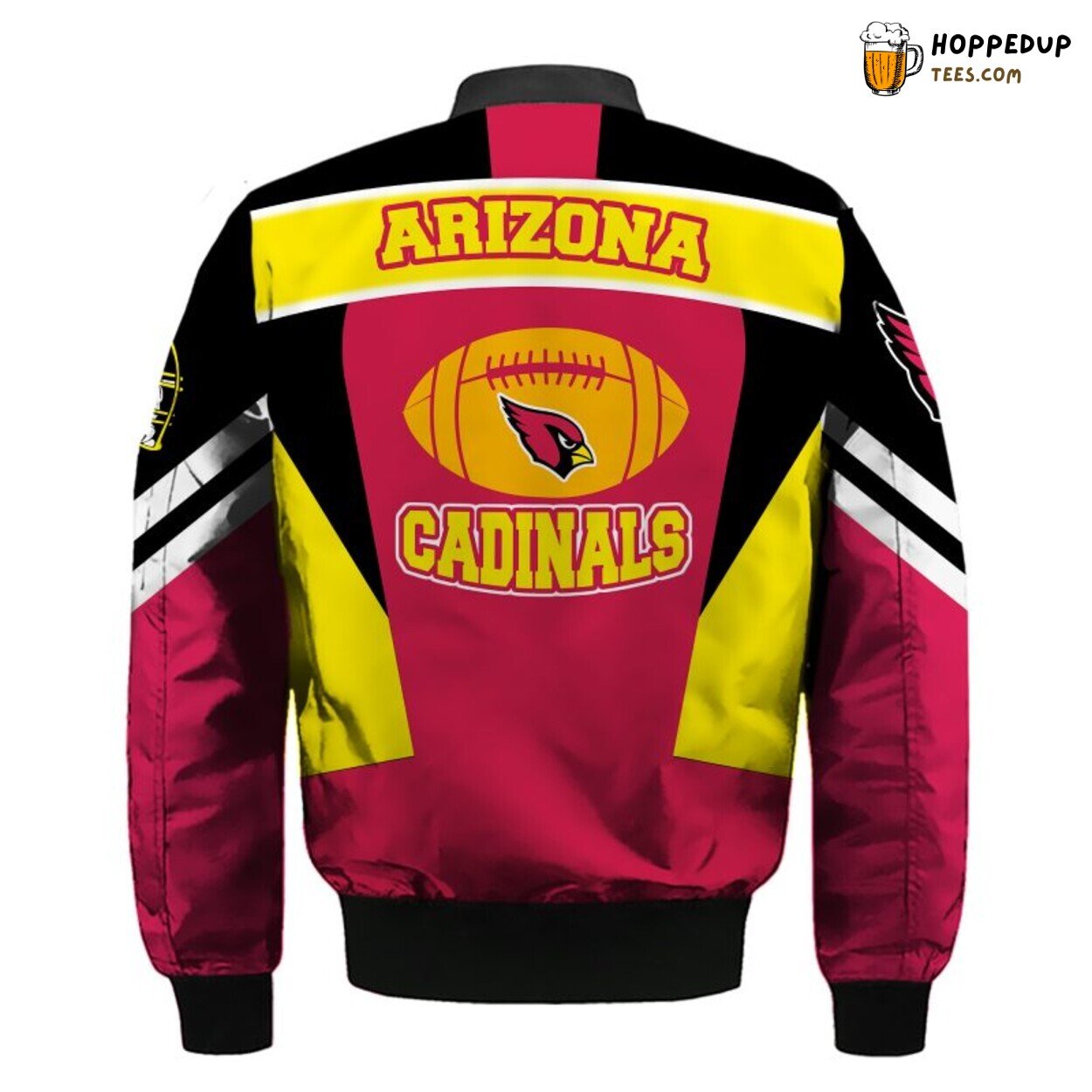Arizona Cardinals NFL Skull Red Black Bomber Jacket Distinct