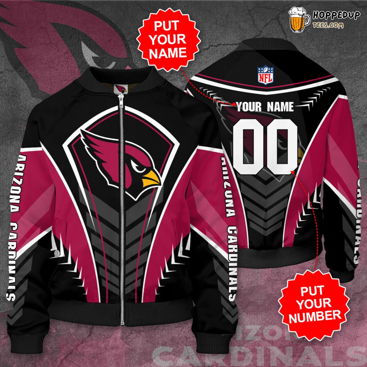 Arizona Cardinals Personalized AC Bomber Jacket Unique Design