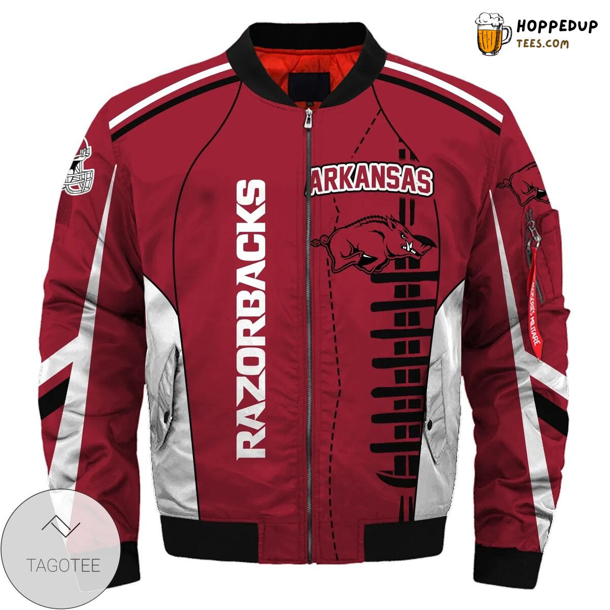 Arkansas Razorbacks Red Essential NCAA Supporter Bomber Jacket