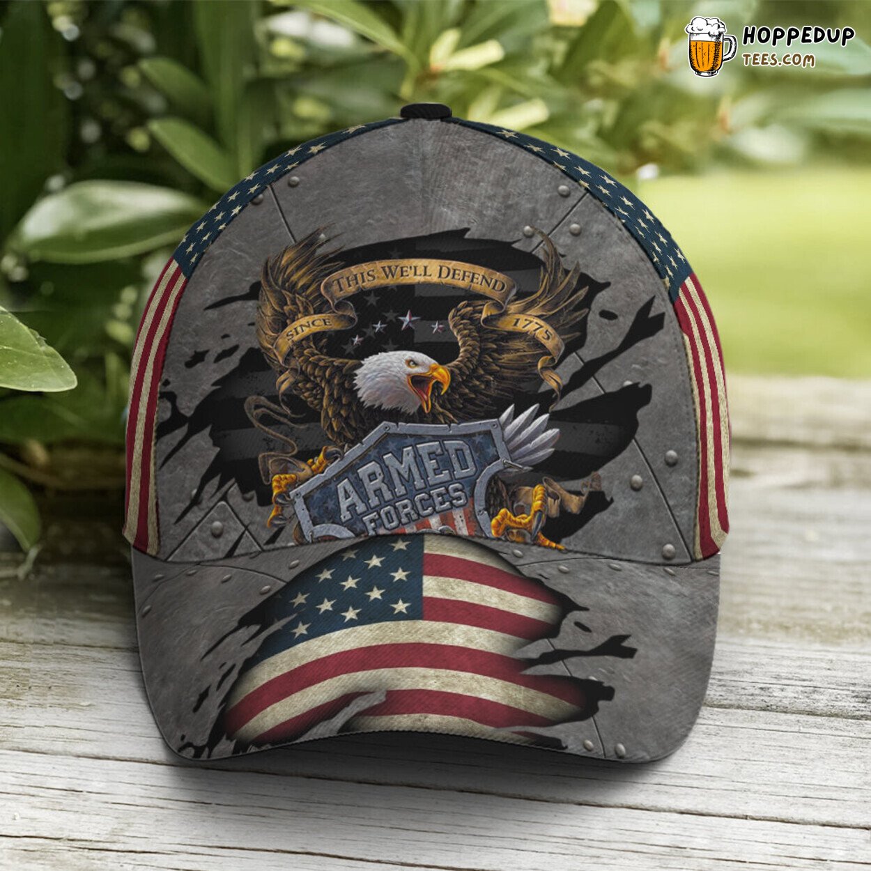 Armed Tribute Eagle US Flag Force Unique Design Statement Baseball Cap