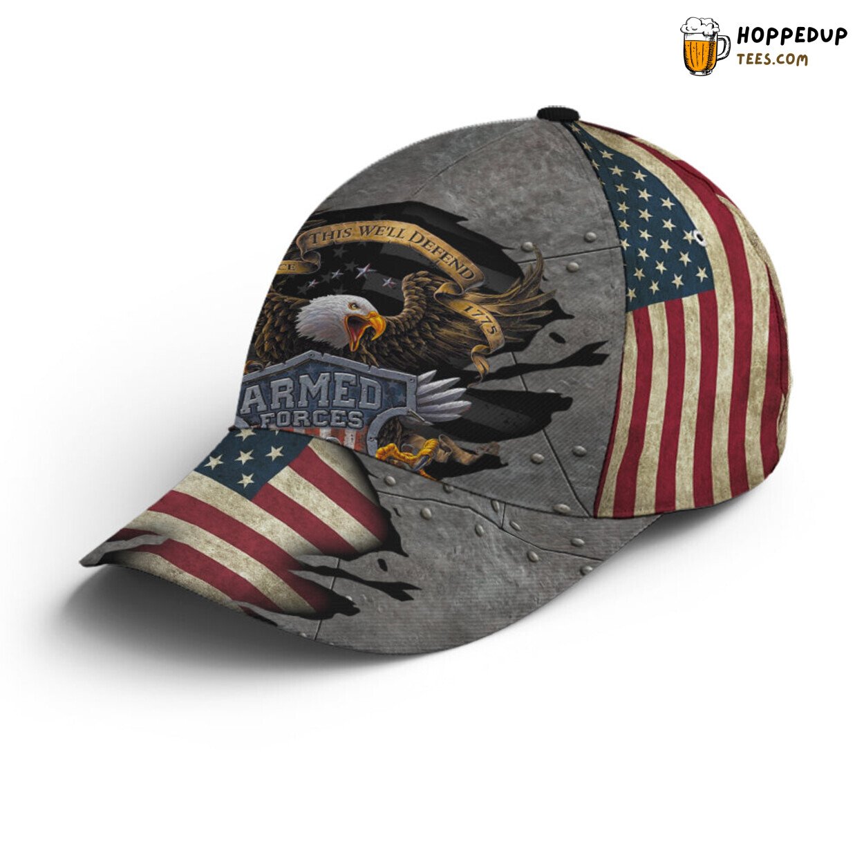 Armed Tribute Eagle US Flag Force Unique Design Statement Baseball Cap