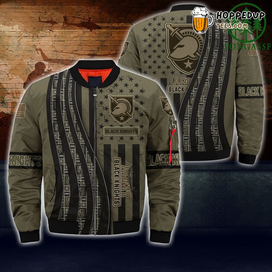 Army Black Knights Camouflage Military Inspired NCAA Bomber Jacket