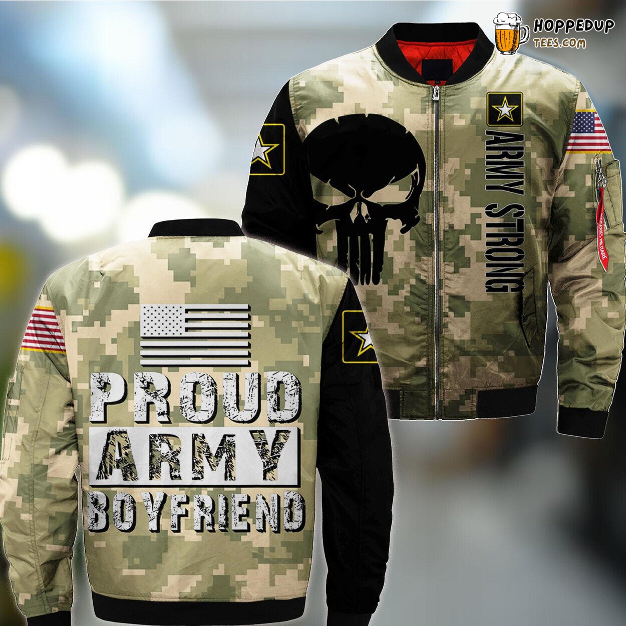 Army Boyfriend Basic Training Photo Family Appreciation Bomber Jacket