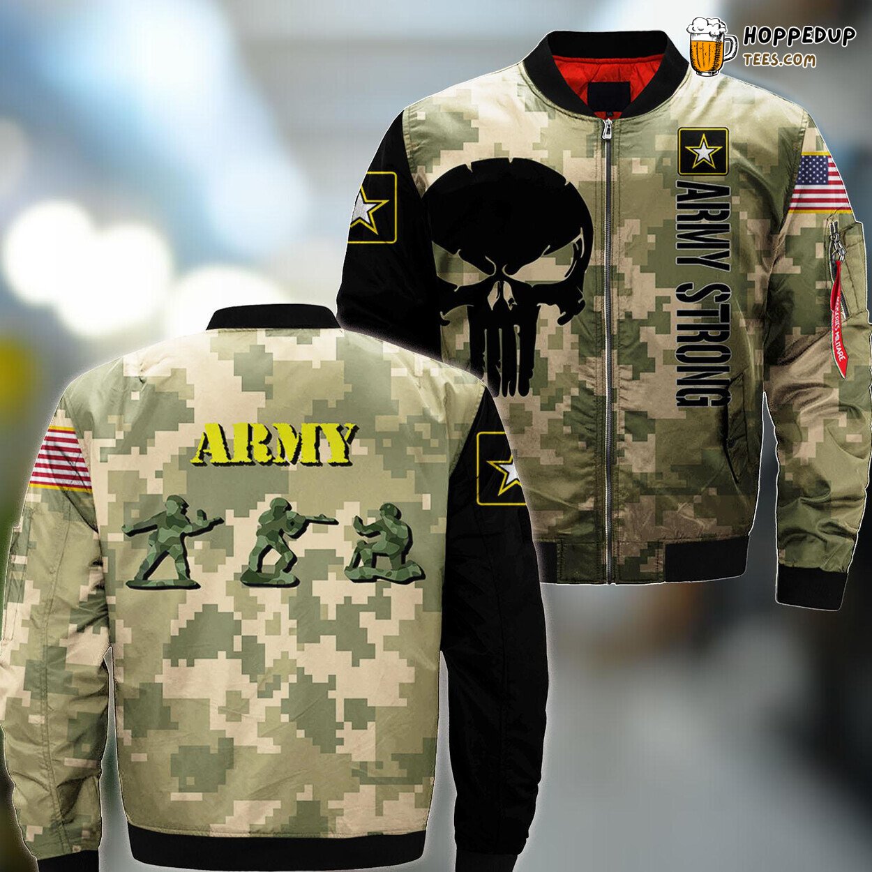 Army Corps of Engineers Cute Figurine for Kids Bomber Jacket Souvenir
