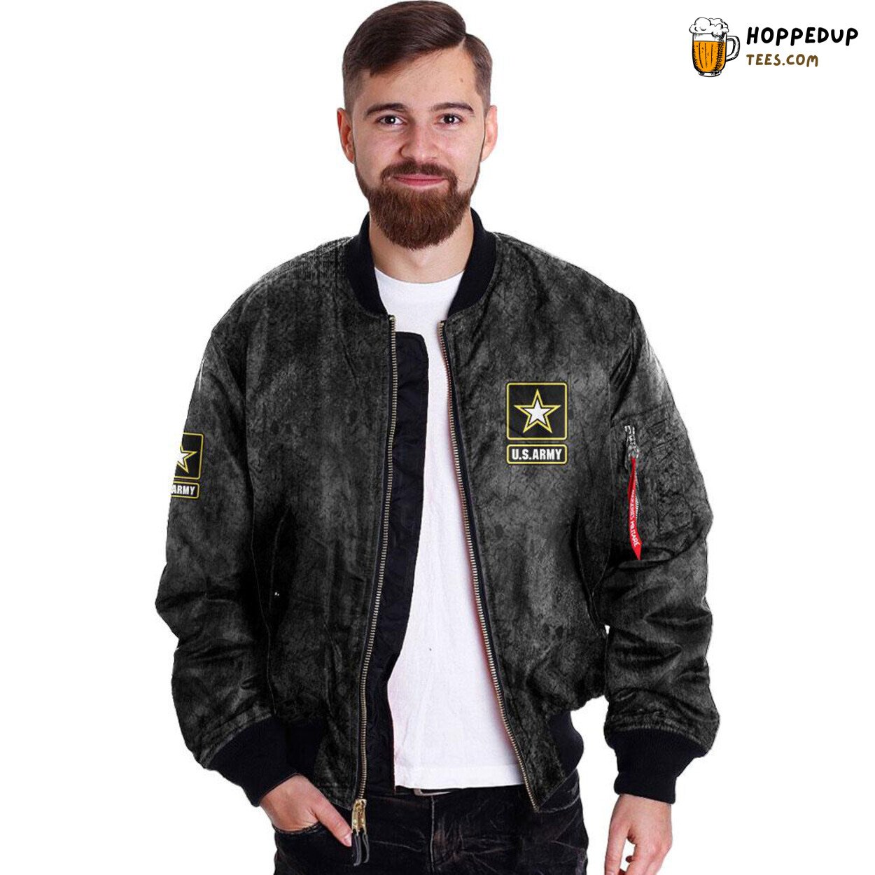 Army Uniform Honor Bomber Jacket 2% Americans Serving Country