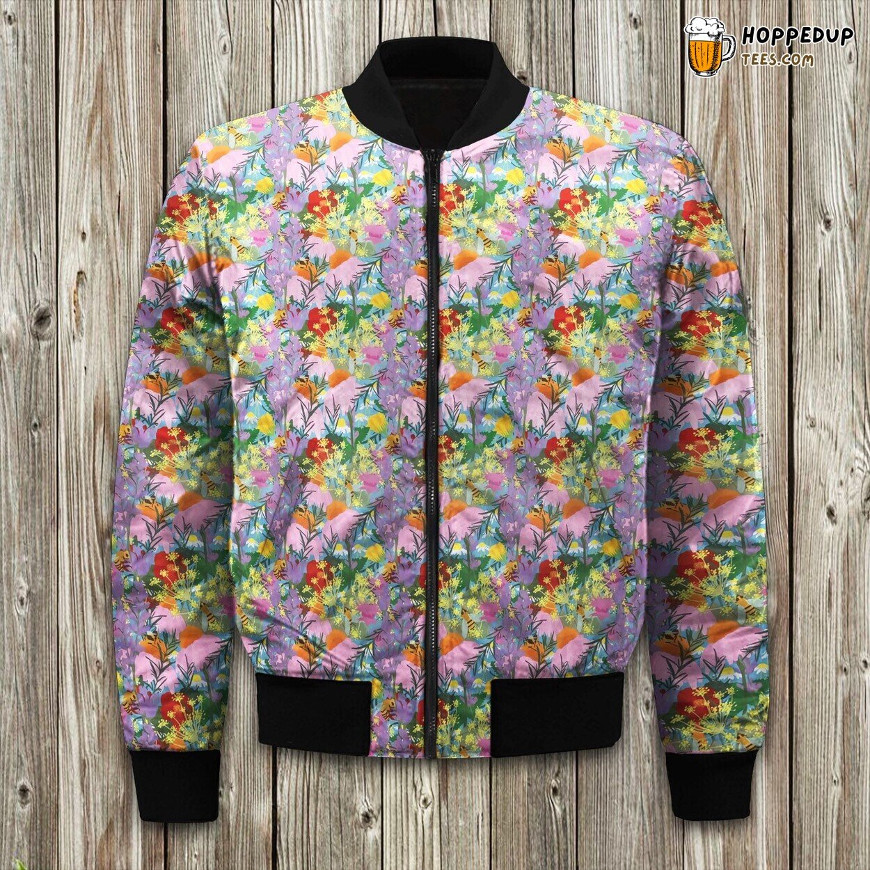 Aromatherapy Save Bees Midnight Blue Bomber Jacket