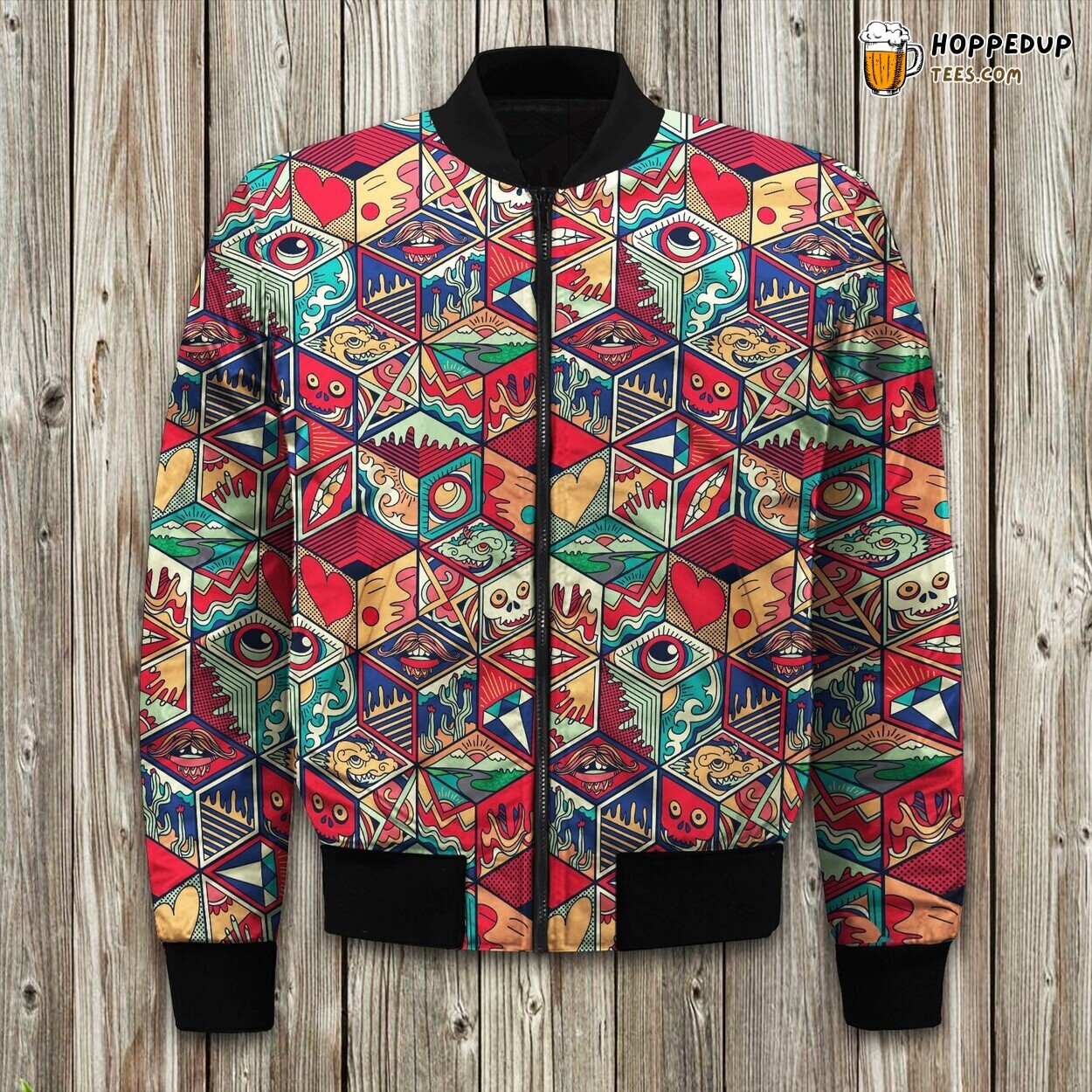 Art Alfombra Pvc Estilo Bomber Jacket