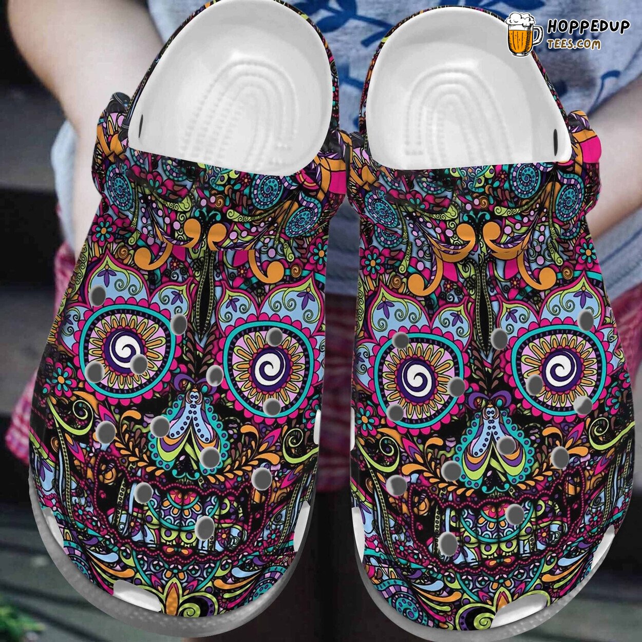 Art Flower Face Artist Birthday Women Daughter Gift Comfortable Clogs
