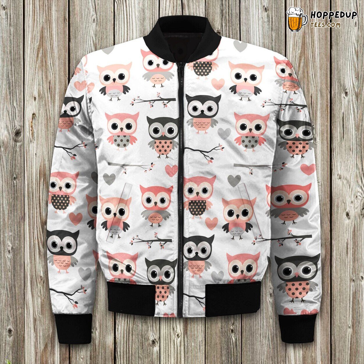 Artistic Cow Print Design Winter Bomber Jacket Luxuriously Padded Warmth