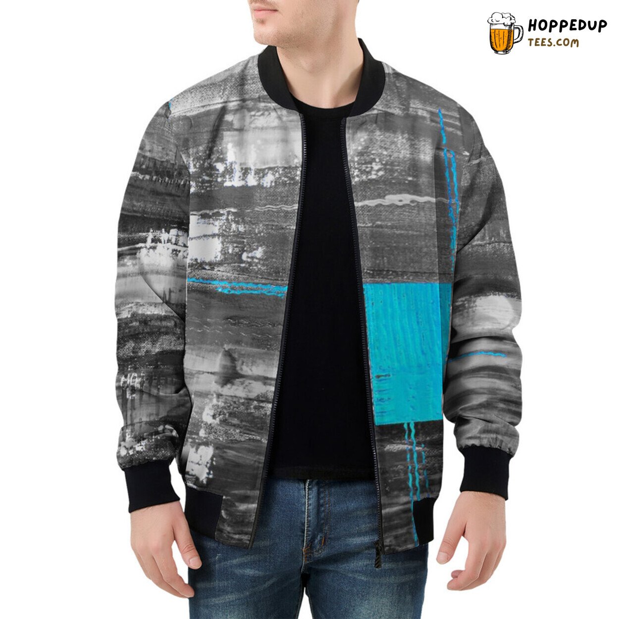 Artistic Modern Abstract Vision Embellishes Men’s Bomber Jacket