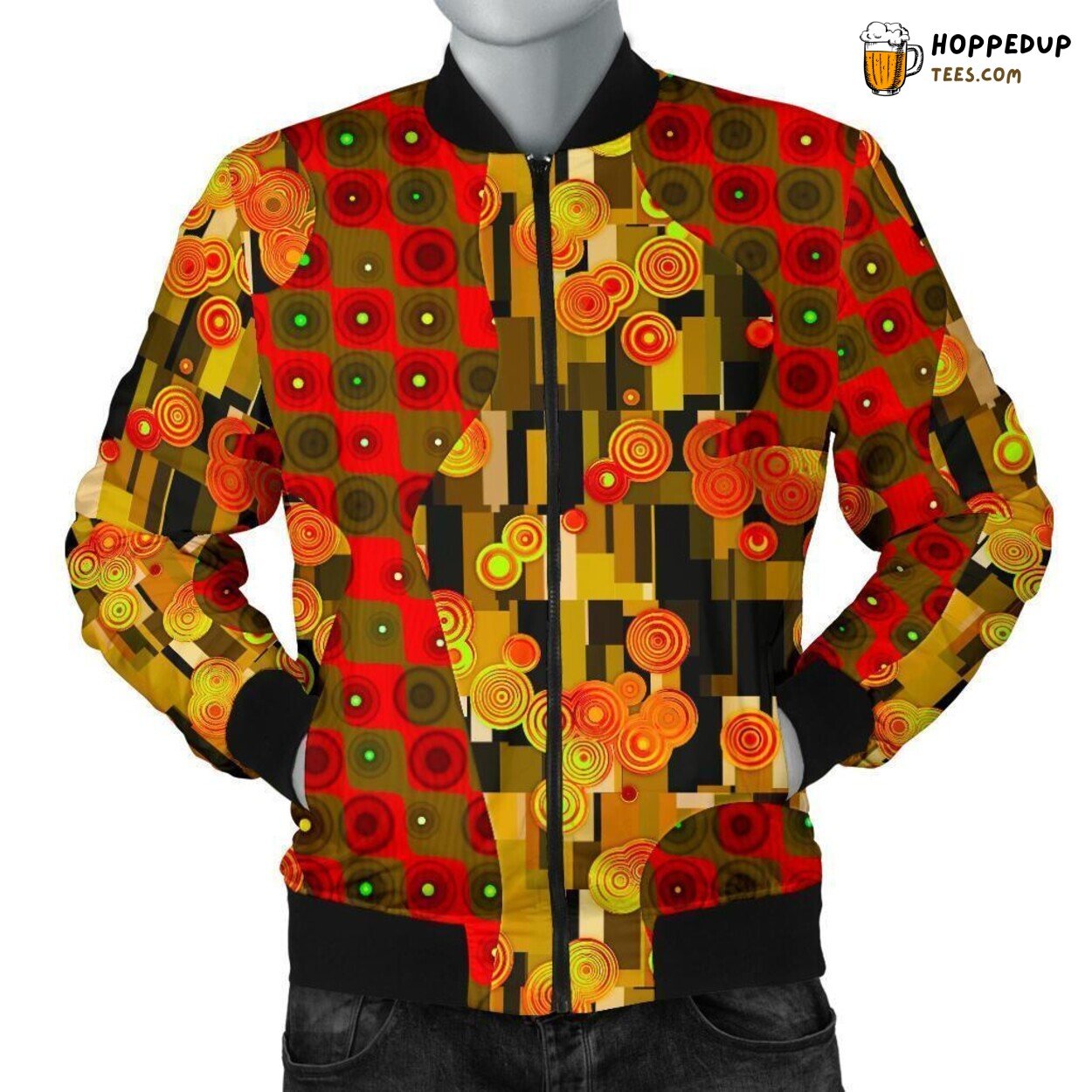Artistry Inspired by Klimt Men’s Bomber Jacket Unique Pattern Display Design