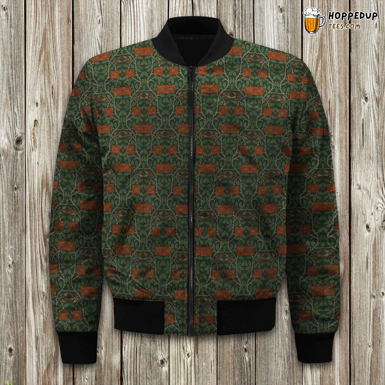 Arts Crafts Lancaster Roses A Large Bomber Jacket