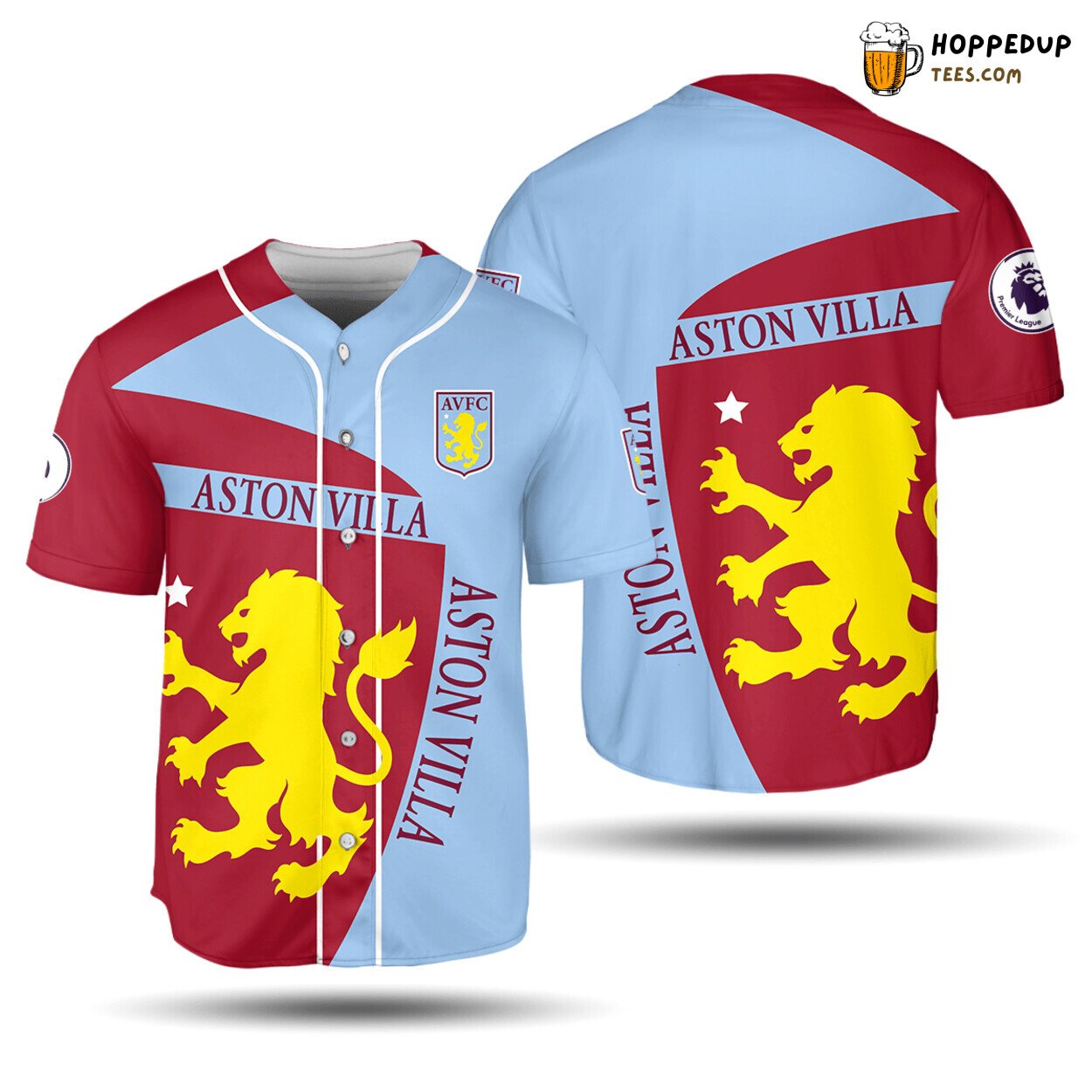Aston Villa FC Blue Claret Baseball Jersey V6 Unisex Shirt