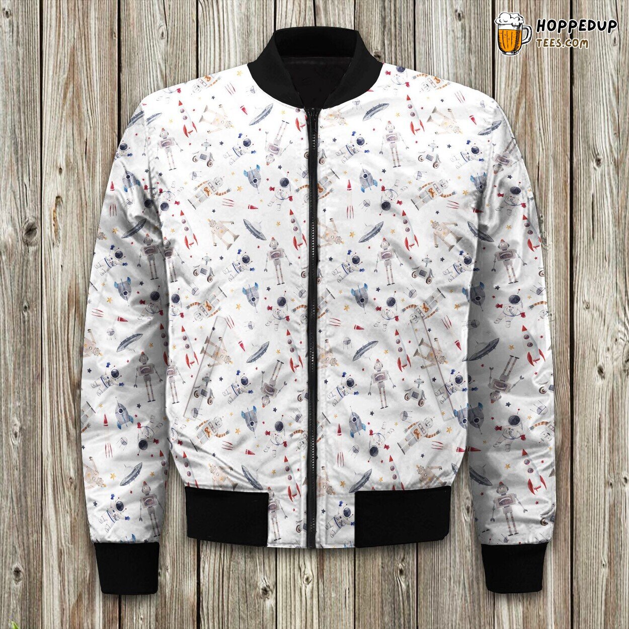 Astronaut Intergalactic Squatty Space Bomber Jacket