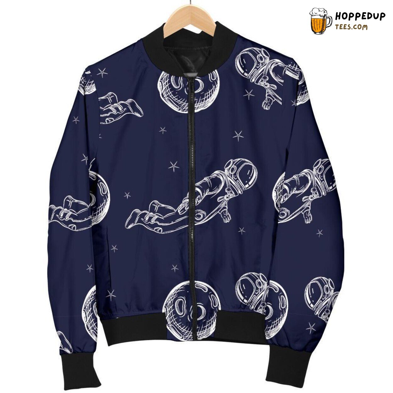 Astronaut Space Explorer Design Men’s Bomber Jacket Unique Pattern Display