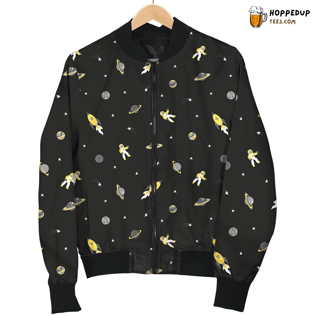 Astronauts Planets Spaceships Bomber Jacket